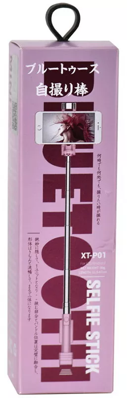Моноподы, селфи-палки Remax XT-P01 Selfi stick Bluetooth Pink - фото 3