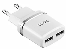 Сетевое зарядное устройство Hoco C12 2.4a 2xUSB-A ports charger white - миниатюра 3 Сетевое зарядное устройство Hoco C12 2.4a 2xUSB-A ports charger white - миниатюра 3