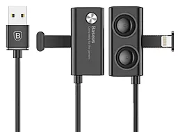 Кабель Baseus Gaming Suction Cup USB-A - Lightning 12w 2.4a 3м cable Black (CALXP-E01) - фото Кабель Baseus Gaming Suction Cup USB-A - Lightning 12w 2.4a 3м cable Black (CALXP-E01)