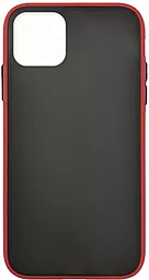 Чехол 1TOUCH Gingle Matte Apple iPhone 11 Pro Max Red/Black