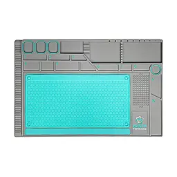 Коврик термостойкий GSM (578х378мм, до 500, магнитный органайзер) Gray Forsage - фото Коврик термостойкий GSM (578х378мм, до 500, магнитный органайзер) Gray Forsage