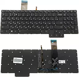 Клавиатура для ноутбука Lenovo Legion 5-15 series с подсветкой клавиш без рамки  Black