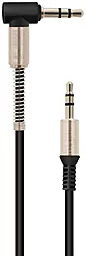 Аудіо кабель Walker A710 L-Shape AUX mini Jack 3.5mm M/M Cable 1 м black - мініатюра 2