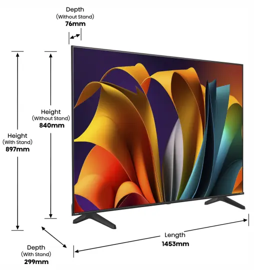LCDtv>42" HISENSE 65A6N - фото 8