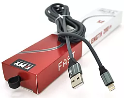 USB Кабель EMY MY-732 2.4A 2M USB Lighting Cable Black