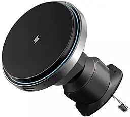 Автодержатель с беспроводной зарядкой Proove Magic Circle Pro 2025 Black (WHMP15010001) - фото Автодержатель с беспроводной зарядкой Proove Magic Circle Pro 2025 Black (WHMP15010001)
