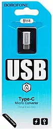 Адаптер-перехідник Borofone BV4 Micro USB - USB Type-C Silver - мініатюра 6 Адаптер-перехідник Borofone BV4 Micro USB - USB Type-C Silver - мініатюра 6