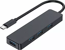 USB Type-C хаб Gembird 4-in-1 black (UHB-CM-U3P4-01)