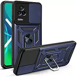 Ударопрочный чехол Camshield Serge Ring for Magnet для Xiaomi Poco F4 Синий