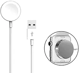Зарядный кабель для смарт часов US-CC063 Wireless Charger for Apple Watch (ABS) 1m White (CC63WH01) - миниатюра 4