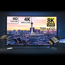Видеокабель HDMI v2.1 8k 60hz 2m black (JDC53-N) J5create - миниатюра 4 Видеокабель HDMI v2.1 8k 60hz 2m black (JDC53-N) J5create - миниатюра 4