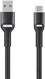 Кабель Havit HV-CB6217 USB-A - Type-C 15w 3a 1м cable Black - фото Кабель Havit HV-CB6217 USB-A - Type-C 15w 3a 1м cable Black