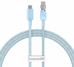 Кабель Baseus Explorer Series Smart Temperature Control USB Type-C - Type-C 100w 5a 2м PD cable Blue (P10319703311-01)