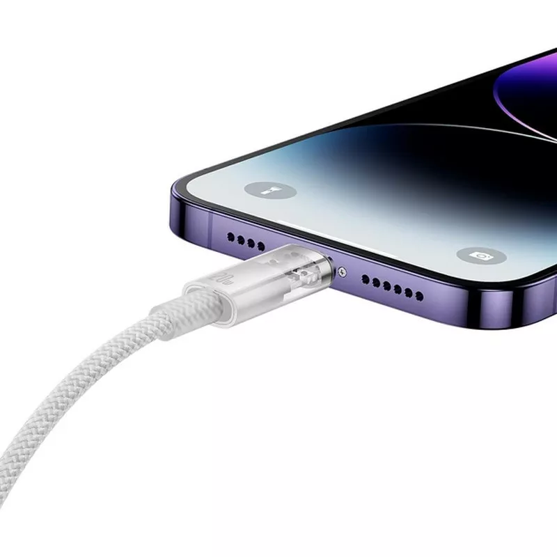 Кабель Baseus Explorer USB Type-C - Lightning 20w 3a 1м PD сable White (CATS01020)  - фото 6