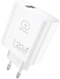 Сетевое зарядное устройство WUW C234 120w QC5.0 USB-A home charger white - фото Сетевое зарядное устройство WUW C234 120w QC5.0 USB-A home charger white