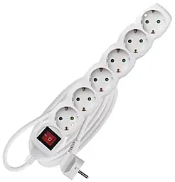 Мережевий фільтр (подовжувач) Emos P1621 3680w 1.4м 6 розеток з вимикачем білий - фото Мережевий фільтр (подовжувач) Emos P1621 3680w 1.4м 6 розеток з вимикачем білий