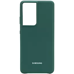 Чехол Epik Silicone Cover Full Protective (AA) Samsung G998 Galaxy S21 Ultra Pine Green