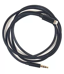 Аудіо кабель PowerPlant Aux mini Jack 3.5 mm - Lightning M/M Cable 1.1 м black (CA910533) - мініатюра 2