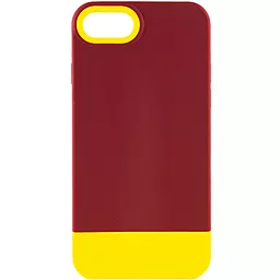 Чехол Epik TPU+PC Bichromatic для Apple iPhone 7, iPhone 8, iPhone SE (2020) (4.7") Brown burgundy / Yellow