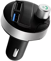 Автомобильное зарядное устройство с FM-модулятором EasyLife X12 2.1a 2xUSB-A ports charger black