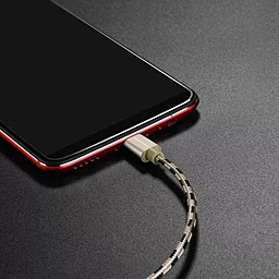 Кабель Borofone BX24 Ring Current USB-A - Type-C 12w 2.4a 1м cable Gold - миниатюра 3 Кабель Borofone BX24 Ring Current USB-A - Type-C 12w 2.4a 1м cable Gold - миниатюра 3