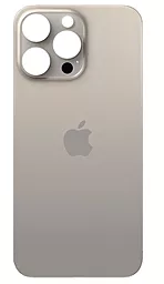 Задняя крышка корпуса Apple iPhone 15 Pro Max (big hole) Natural Titanium