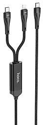 Кабель USB Hoco U102 Type-C - Type-C/Lightning 5A 100W 1.2м Black