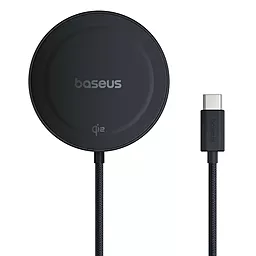 Беспроводное (индукционное) зарядное устройство Baseus Simple Mini4 Magnetic 15w wireless charger black (P10273300121-02)