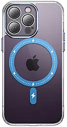 Чехол Epik TPU+PC Colorful with MagSafe для Apple iPhone 13 Pro Max Blue - фото Чехол Epik TPU+PC Colorful with MagSafe для Apple iPhone 13 Pro Max Blue