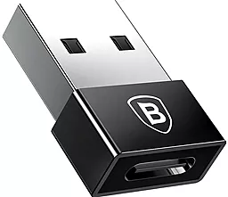 Адаптер-перехідник Baseus Exquisite USB Male to Type-C Female Adapter Converter Black (CATJQ-A01)