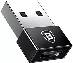 Адаптер-переходник Baseus Exquisite USB Male to Type-C Female Adapter Converter Black (CATJQ-A01) - фото Адаптер-переходник Baseus Exquisite USB Male to Type-C Female Adapter Converter Black (CATJQ-A01)