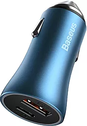 Автомобильное зарядное устройство Baseus 40W PD/QC 3A USB-A-C Blue (CCJD-03) - миниатюра 3