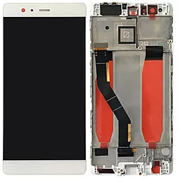 Дисплей Huawei P9 Plus (VIE-L09, VIE-L29, VIE-AL10) з тачскріном і рамкою, (TFT), White