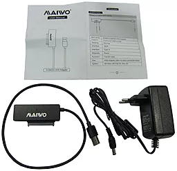 Адаптер Maiwo HDD/SSD SATA 2,5"/3,5"/5,25" на USB 3.0 БП 12А/2A (K10435A) - миниатюра 5