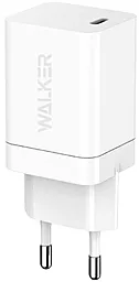 Мережевий зарядний пристрій Walker WH-65 65w GaN PD USB-C ports fast charger white
