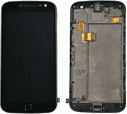 Дисплей Motorola Moto G4 Plus (XT1641, XT1642, XT1644) с тачскрином и рамкой, оригинал, Black - фото Дисплей Motorola Moto G4 Plus (XT1641, XT1642, XT1644) с тачскрином и рамкой, оригинал, Black