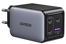 Сетевое зарядное устройство Ugreen X559 65w 3хUSB-C/USB-A ports charger gray (35551) - фото Сетевое зарядное устройство Ugreen X559 65w 3хUSB-C/USB-A ports charger gray (35551)