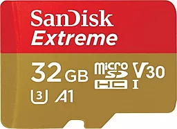 Карта памяти SanDisk microSDHC 32GB Extreme Class 10 UHS-I U3 V30 A1 (SDSQXAF-032G-GN6MN)