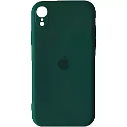 Чехол Silicone Case Full Camera Square для Apple iPhone XR  Forest green