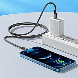 Кабель Hoco X14 Double Speed USB Type-C - Lightning 20w 3a 2м PD сable Black - миниатюра 4