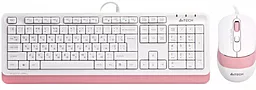 Комплект (клавиатура+мышка) A4Tech USB (F1010) Pink