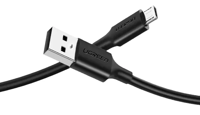 Кабель UGreen US289 Nickel Plating USB-A - micro USB 10w 0.25м cable Black (60134) - фото 4