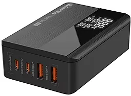 Мережевий зарядний пристрій ColorWay 100w GaN PD 2xUSB-C/USB-A ports charger black (CW-CHS041PD-BK)