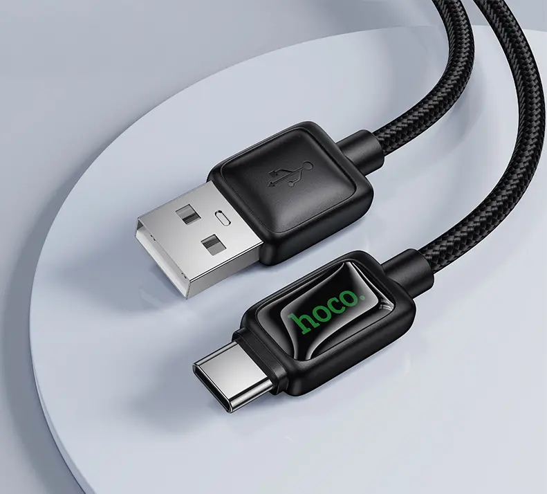 Кабель Hoco U146 USB-A - Type-C 15w 3a 1.2м cable Black - фото 6
