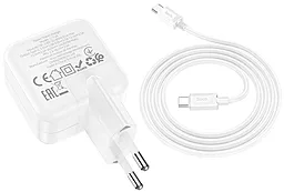 Сетевое зарядное устройство Hoco C112A Advantage 30W PD USB-C + USB-C-C Cable White - миниатюра 4