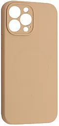 {"ru": "Чехол", "uk": "Чохол"} Silicone Case Full Camera Fine Ring MagSafe для Apple iPhone 12 Pro Max  Desert Gold