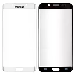 Корпусное стекло дисплея Samsung Galaxy S6 Edge Plus G928 White