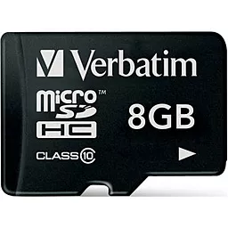Карта памяти Verbatim microSDHC 8GB Class 10 (44012)