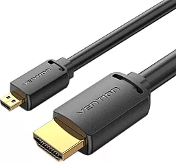 Відеокабель HDMI - microHDMI v2.0 4k 60hz 2m black (AGIBH) Vention - фото Відеокабель HDMI - microHDMI v2.0 4k 60hz 2m black (AGIBH) Vention