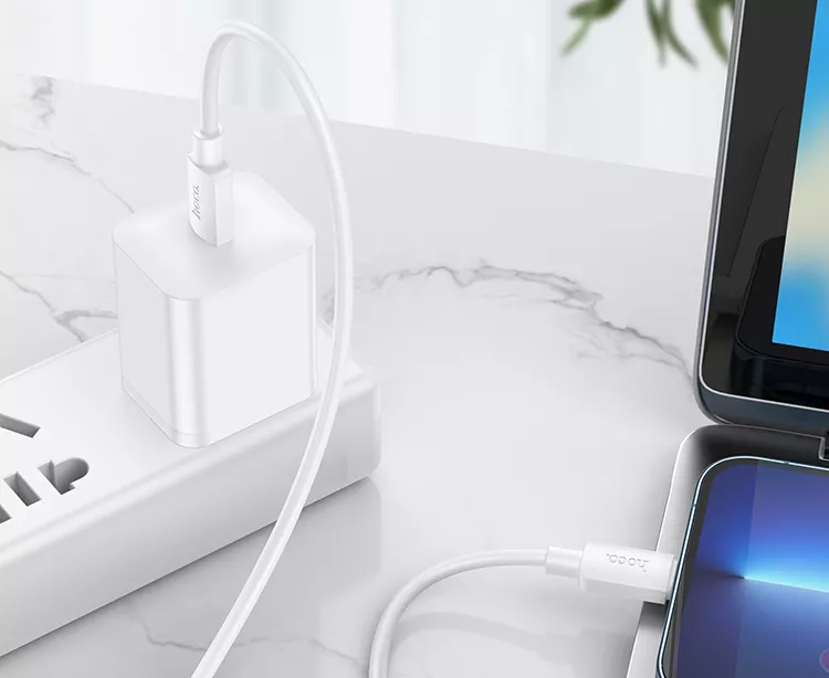 Кабель Hoco X96 Hyper USB Type-C - Lightning 20w 2.4a 1м PD сable White - фото 4